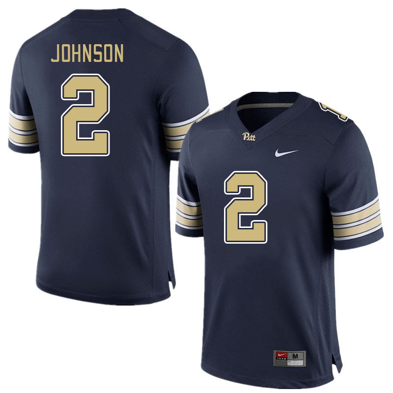 Pitt Panthers #2 Kenny Johnson College Football Jerseys Stitched Sale-Navy